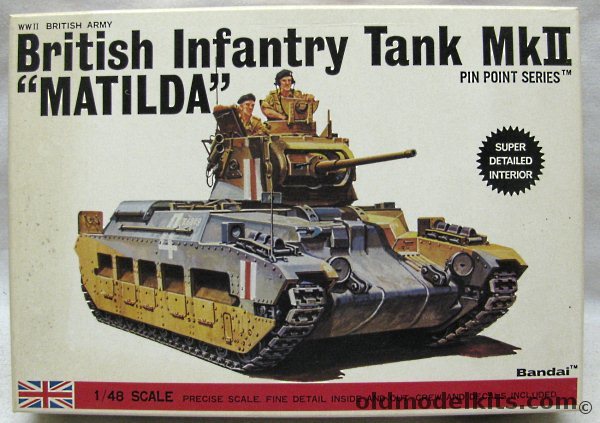 Bandai 1/48 British Infantry Tank MkII Matilda, 8363 plastic model kit